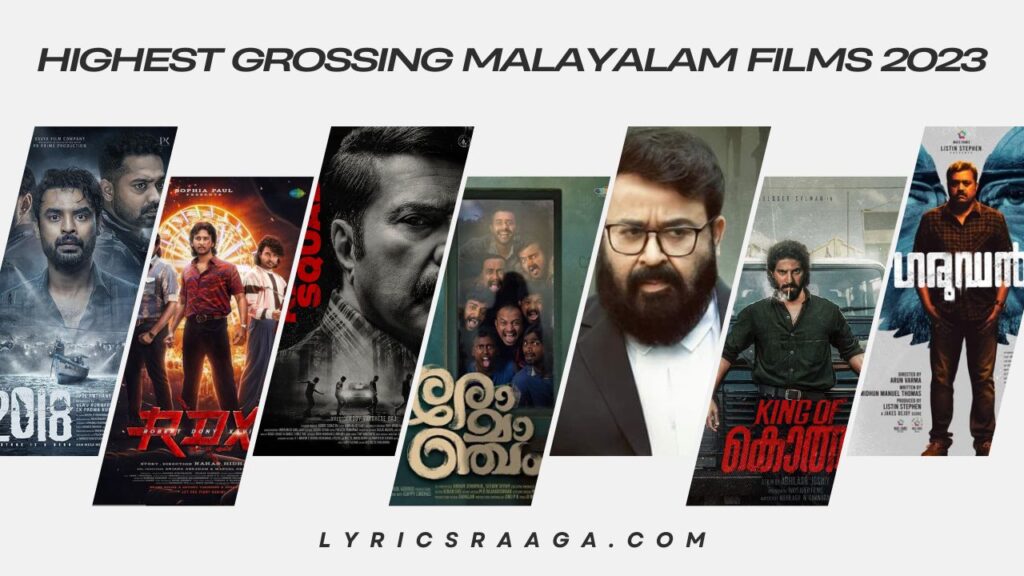 Highest Grossing malayalam films 2023 Lyrics Raaga